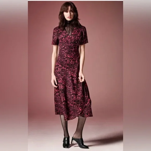 All Saints, Seeta Rosey wrap dress - Picture 1 of 8